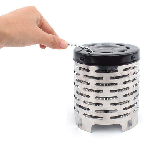 Mini Camping Gas Stove Metal Heater with Handle and Stainless Steel Cover Kemu |Fashion Home Kitchen Beauty