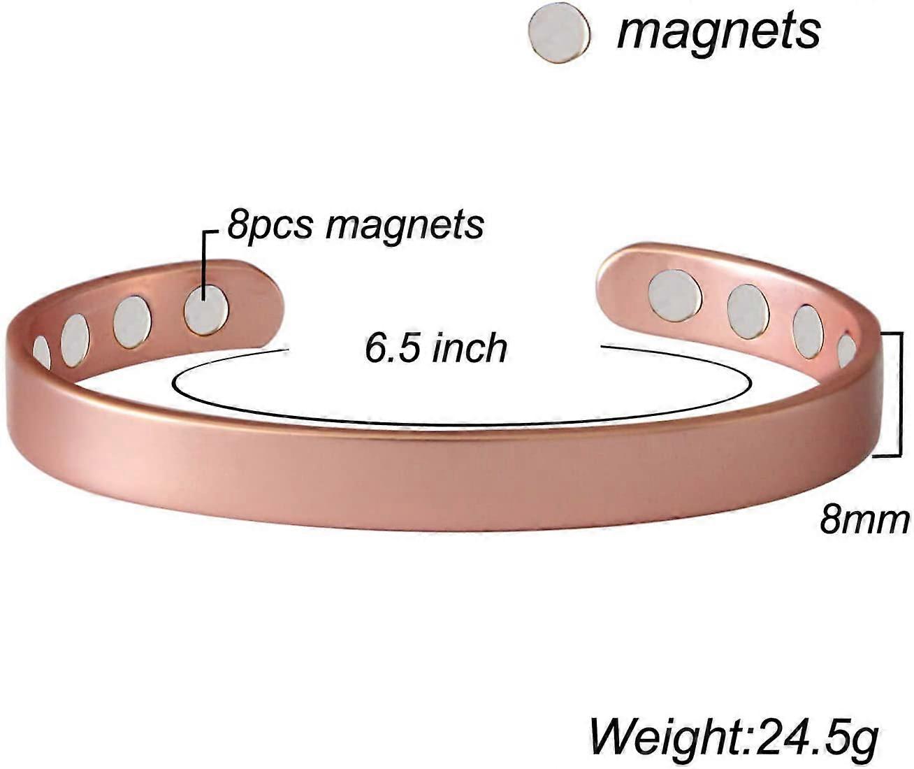 PIAO Copper Magnetic Bracelet for Men and Women, Relieves Arthritis, Carpal Tunnel Syndrome and Joint Pain. Copper Magnetic Bracelet for Men and Women 8pcs Magnets Kemu |Fashion Home Kitchen Beauty