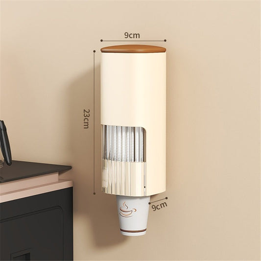 Cup Dispenser, Wall Mounted Water Cooler Cup Dispenser for 3oz-5oz Disposable Cups, Bathroom Cup Holder, Plastic Paper Cup Holder with Adhesive Mount for Office, Hospital, Bathroom(Excluding paper cups) Kemu |Fashion Home Kitchen Beauty