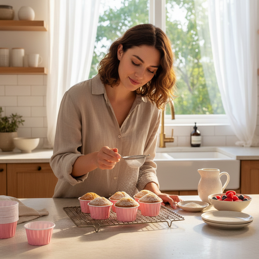 Pink Cupcake Liners, 50 Pack | Greaseproof Muffin Cups Kemu |Fashion Home Kitchen Beauty