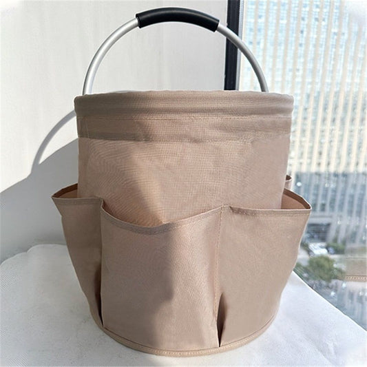 Garden Tool Organizer Bag Collapsible Tool Bag Foldable Tool Organizer Outdoor Camping Garden Harvest Basket Cleaning Supply Caddy with Handle for Home Bathroom Storage Bath Wash Bag(khaki) Kemu |Fashion Home Kitchen Beauty