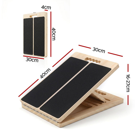 Everfit Wooden Slant Board for Squat & Calf Stretch 5 Angle Foldable Home Gym Kemu |Fashion Home Kitchen Beauty