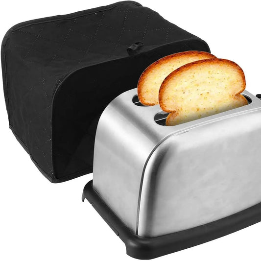 2 pack Black Toaster Cover 2 Slice, Two Slice Bread Machine Covers Quilted Toaster Covers Bread Maker Universal Size Kitchen Appliance Cover Polyester, Dust and Fingerprint Protection(Excluding bread machine) Kemu |Fashion Home Kitchen Beauty