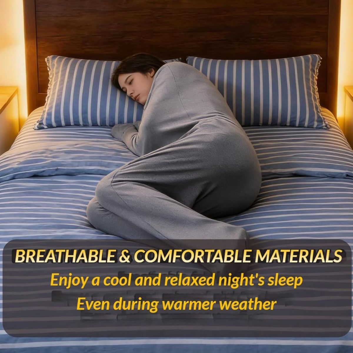 Sleep Pod - Wearable Blanket Hoodie for Anxiety Relief & Deep Sleep, Portable Personal Sleeping Bag for Travel, Camping and Cozy Lounging - Blue - Size 150cm*40cm Kemu |Fashion Home Kitchen Beauty