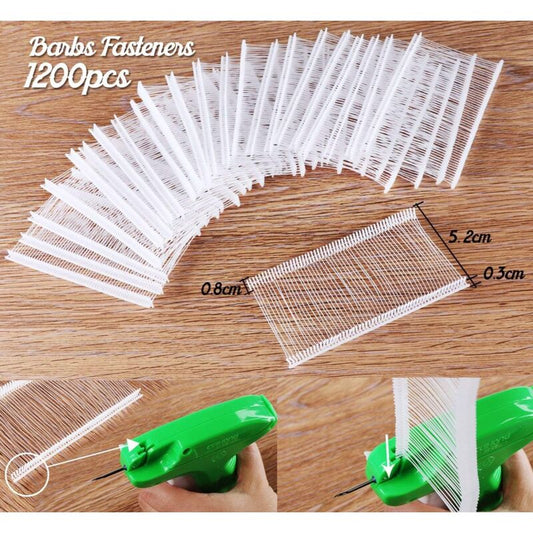 Labeling Machine Price Tag Gun Clothing Brand Labels With 1000 Paddle Threads (White, 5Cm) + 5 Spare Needles For