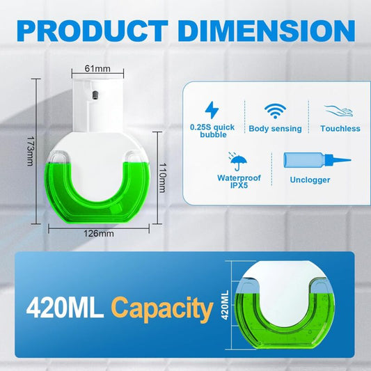 Automatic Soap Dispenser Touchless Liquid Soap 420Ml, Automatic Liquid Soap Dispenser For Kitchen, With 4 Adjustable