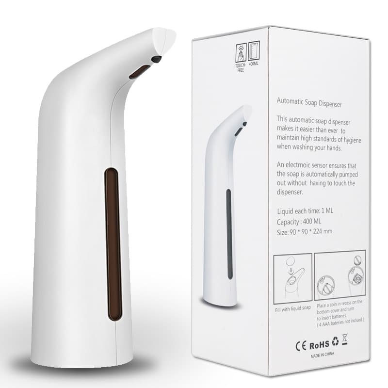 400ML Automatic Touchless Liquid Soap Dispenser, White Kemu |Fashion Home Kitchen Beauty