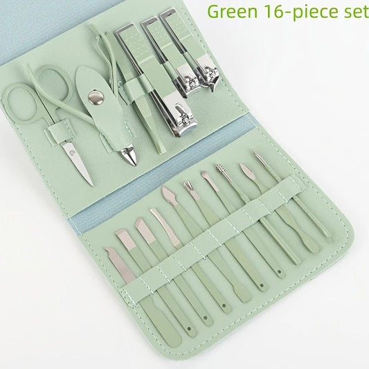 16-Piece Nail Care Set, Portable Professional Manicure and Pedicure Kit, Blue Kemu |Fashion Home Kitchen Beauty