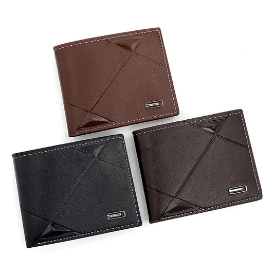 Men's PU Leather Bifold Wallet with Zipper Coin Pocket, Card Slots and ID Window, Dark Brown Kemu |Fashion Home Kitchen Beauty