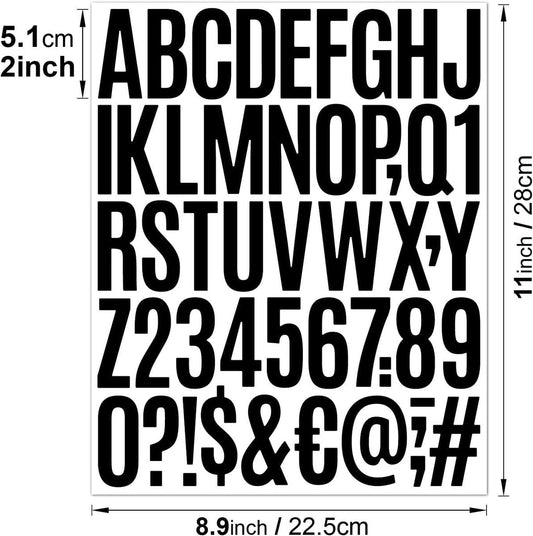 letter stickers - 10-sheet vinyl letter stickers - 2-inch self-adhesive alphabet and number stickers - waterproof - suitable for mailboxes, windows, doors, cars, boats, house numbers (black) Kemu |Fashion Home Kitchen Beauty