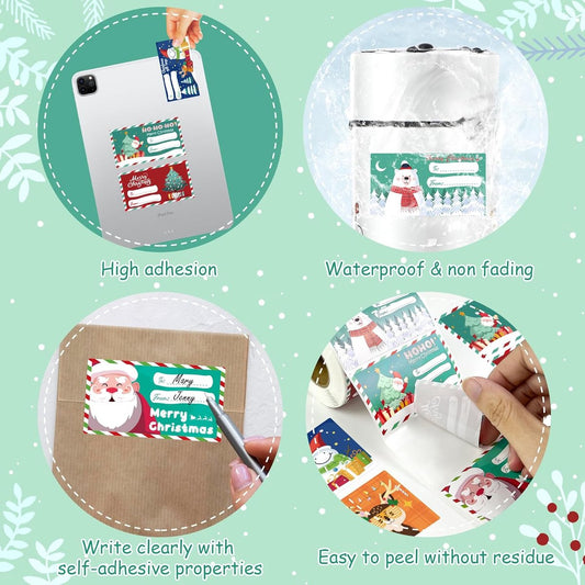 Labels - (500 sheets) - Gift labels - Label stickers - Handwritten labels - Christmas gift labels - Christmas gifts for women, men and mothers - Christmas wrapping paper - Christmas decorations - 7.5*4 cm Kemu |Fashion Home Kitchen Beauty
