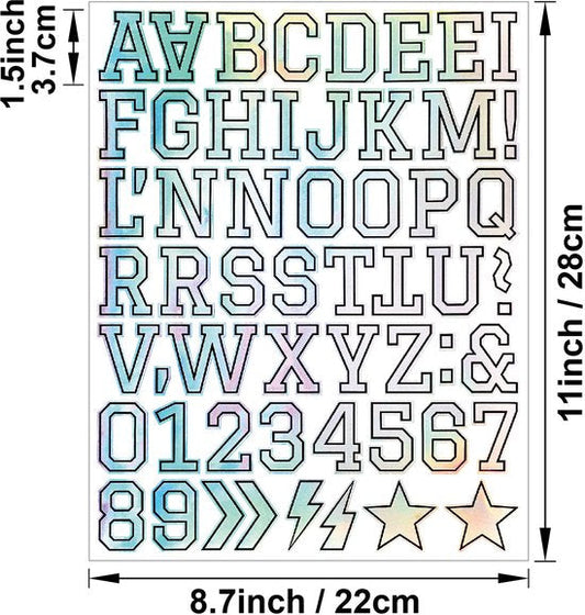 Letter stickers - 10-sheet vinyl letter stickers - 1.5-inch self-adhesive alphabet and number stickers - waterproof - suitable for mailboxes, windows, doors, cars, boats, house numbers (Style B) Kemu |Fashion Home Kitchen Beauty