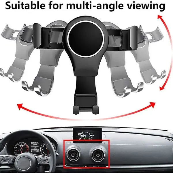 For- A3 8v S3 2014-2019 Mobile Phone Holder Mobile Mount Car Mount Accessories Black, Replacement Part, Made of Aluminum Kemu |Fashion Home Kitchen Beauty