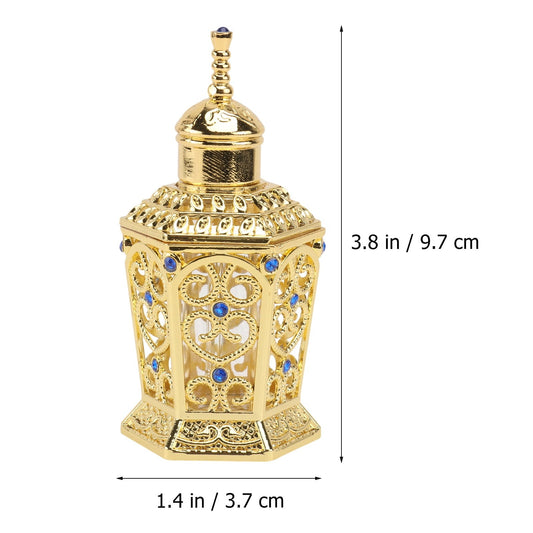 Golden Glass Perfume Bottle with Craftsmanship 1Pc Kemu |Fashion Home Kitchen Beauty
