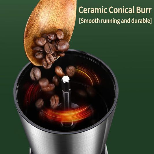 Manual Coffee Grinder - Ceramic Burr Hand Grinder with 8 Grind Settings for Espresso, Pour Over & Camping - Kemu |Fashion Home Kitchen Beauty