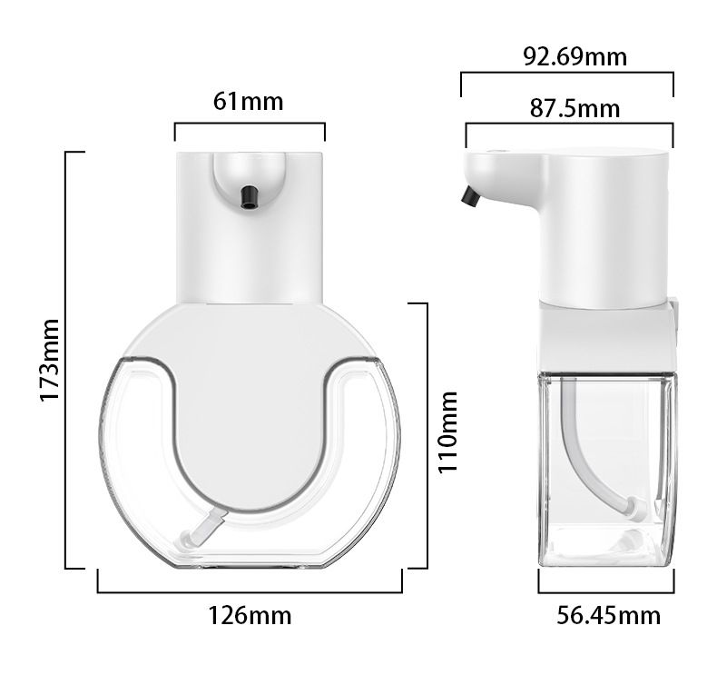Automatic Foaming Soap Dispenser 420ml Foaming Hand Sanitizer Touchless Wall Mount with 4levels Adjustable Free Touch Electric Soap Dispenser (12.6*6.1*17.3cm) Kemu |Fashion Home Kitchen Beauty