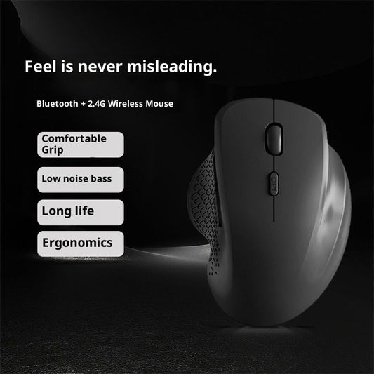 Wireless Mouse (2.4G) Silent 800-1200-1600 DPI Computer USB & Bluetooth Mouse 6 Buttons, Wide Compatibility - Black Kemu |Fashion Home Kitchen Beauty
