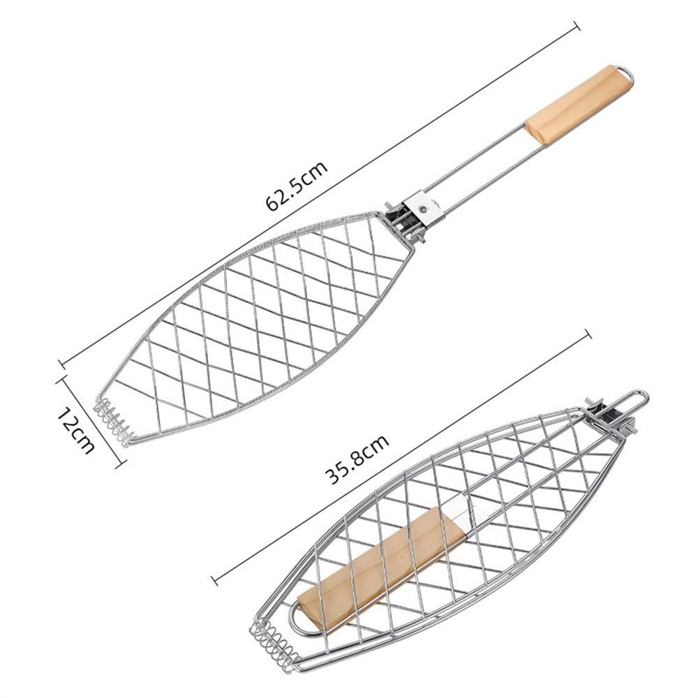 Removable BBQ Fish Clip BBQ Grille Net Home Multi functional Burger Clip BBQ Fish Clip Anti scald BBQ Clip Tool Thickened Kemu |Fashion Home Kitchen Beauty