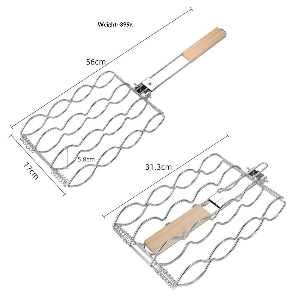 BBQ Grilling Accessories, Portable Barbecue Grilling Basket Corn on the Cob Grill Basket, for Grilling Outdoor Camping Cooking Fish Grilling Basket Tool Kemu |Fashion Home Kitchen Beauty