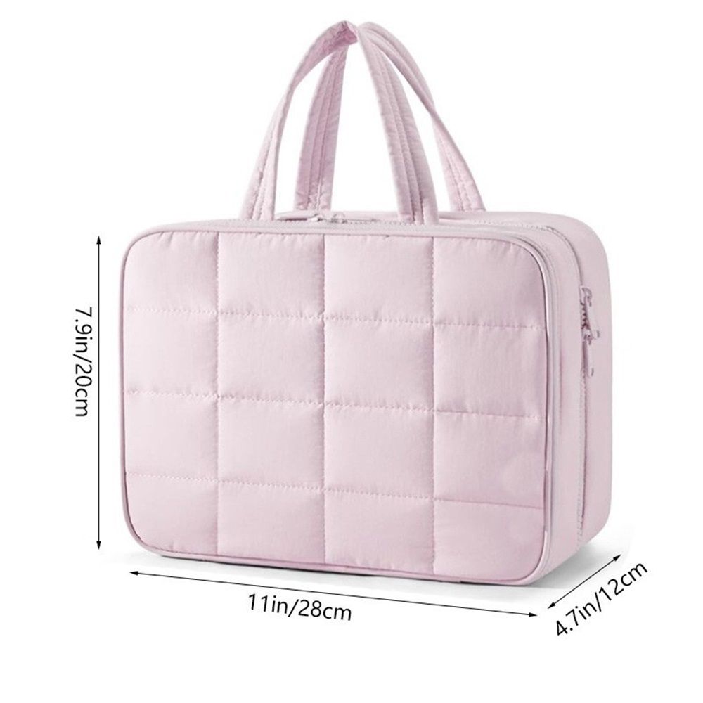 Travel Toiletry Bag with Jewelry Organizer, Hanging Travel Bag for Toiletries, Puffy Makeup Cosmetic Bag Organizer, Carry-on Travel Accessories Essentials, pink(27.9*18.8*12CM) Kemu |Fashion Home Kitchen Beauty