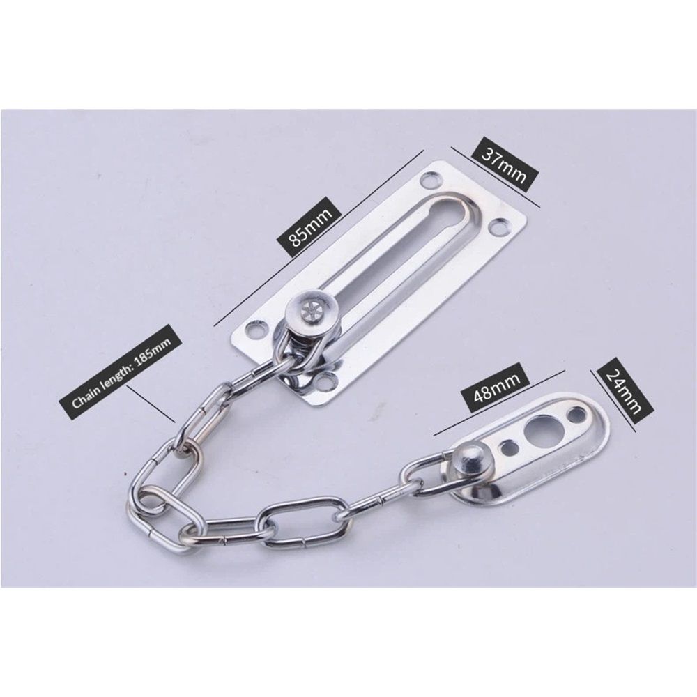 2 Pack Door Chain Lock, Heavy Duty Stainless Steel Locks for Inside Door, Durable and Rust-Proof, Child and Pet Safety Lock for Bedroom, Apartment, Hotel Kemu |Fashion Home Kitchen Beauty
