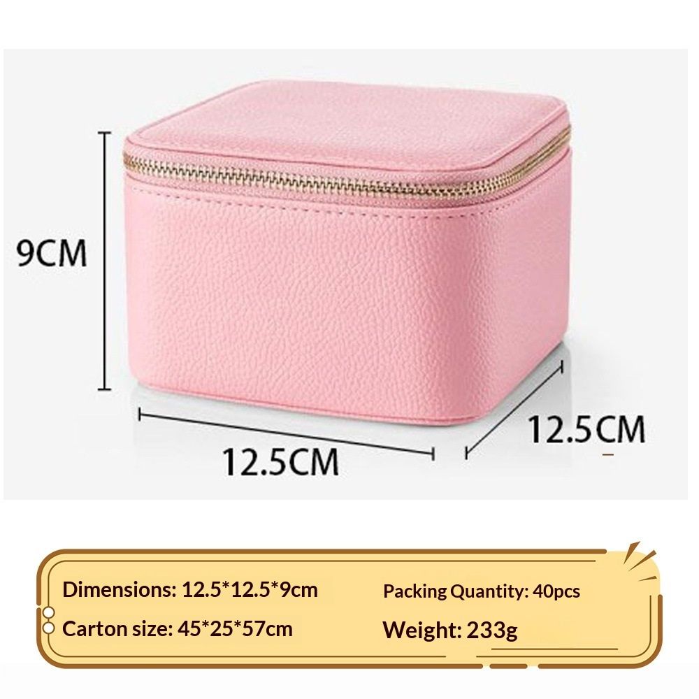 Travel Jewelry Box Organizer - 6 Small Zipped Pouches Pockets for Jewelries Necklaces Rings Earrings Sorting Storage, Pink Kemu |Fashion Home Kitchen Beauty