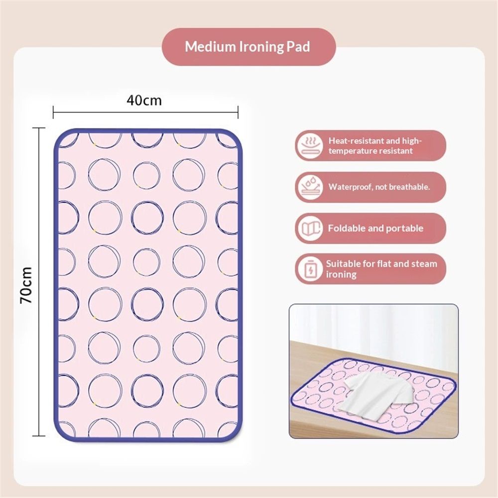 Portable Ironing Mat for Table Top Iron Pad for Countertop Thick Ironing Blanket Over The Door Steamer Pad Washer Dryer Heat Resistant Mat Travel Ironing Board (Red circle70_40cm) Kemu |Fashion Home Kitchen Beauty