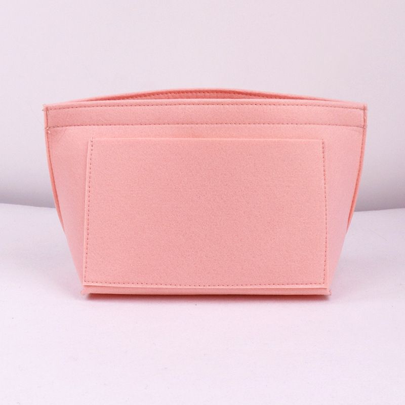 Felt inner bag, inner bag, felt storage and organizing bag, large capacity felt dumpling shaped makeup bag(pink) Kemu |Fashion Home Kitchen Beauty