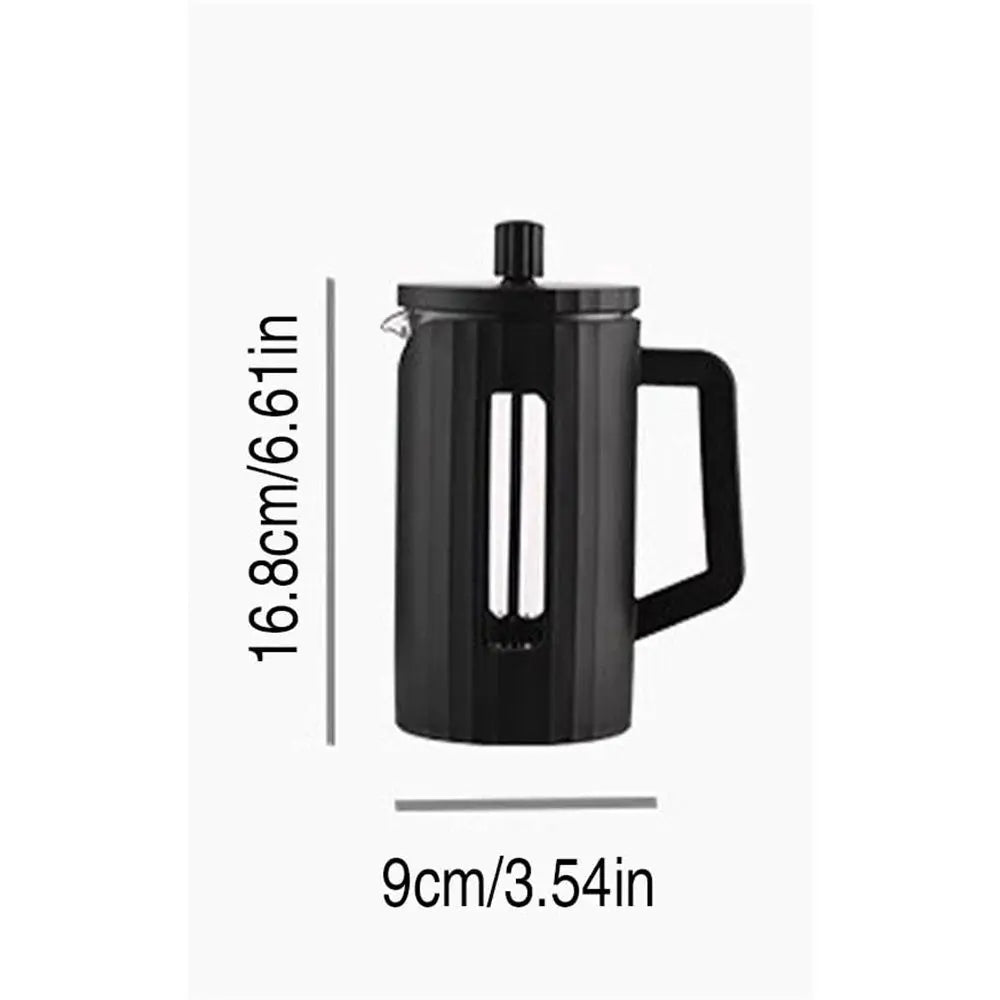 600Ml French Coffee Maker High Borosilicate Glass House Coffee Brewer Milk Foam Frother Tea Maker Black Kemu |Fashion Home Kitchen Beauty