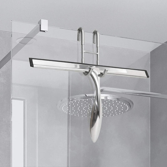 Over Shower Glass Door Hook, 2 Pack Silver 304 Stainless Steel Extended Shower Door Hooks, Bathroom Frameless Drilling-Free Hanger, Double Side Towel Hooks, for Bathing Suits, Kemu |Fashion Home Kitchen Beauty