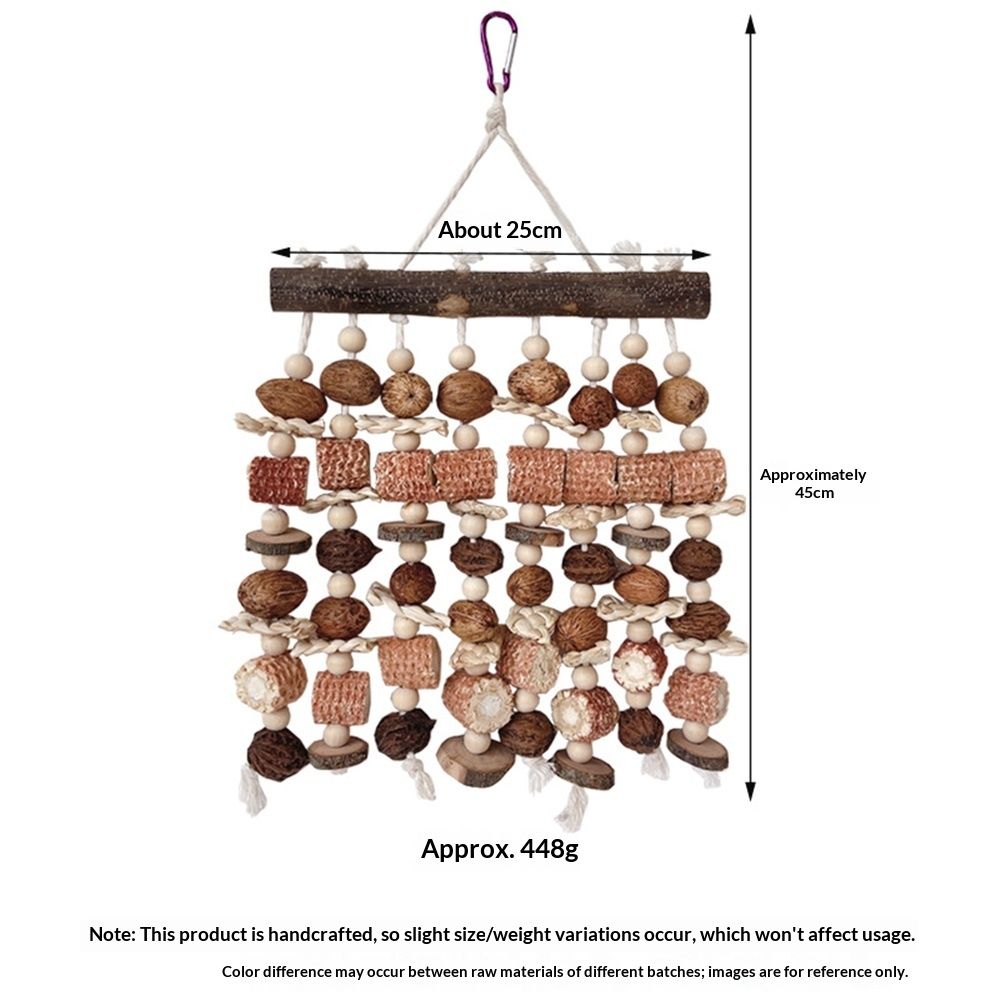 Large parrot toys, natural nuts, corn cobs, wooden African grey macaw, chew and tear toys, cockatoos, cockatoos, and large and medium-sized birds Kemu |Fashion Home Kitchen Beauty