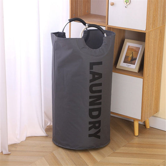 90L Large Laundry Basket, Collapsible Laundry Bag, Freestanding Tall Clothes Hamper, Foldable Washing Bin (Dark Blue) Kemu |Fashion Home Kitchen Beauty
