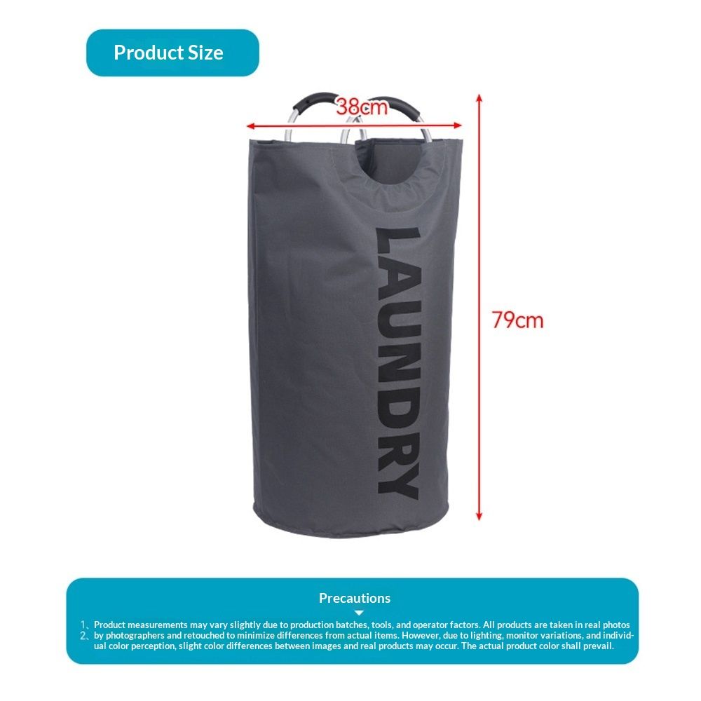 90L Large Laundry Basket, Collapsible Laundry Bag, Freestanding Tall Clothes Hamper, Foldable Washing Bin (Dark Blue) Kemu |Fashion Home Kitchen Beauty