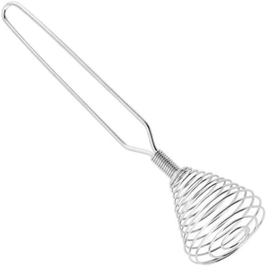 2pcs Mini French Spring Whisk, Silver Stainless Steel Spring Coil Whisk, Hand Eggbeater Egg Mixer Whisk Blender Stirring Beater Kemu |Fashion Home Kitchen Beauty