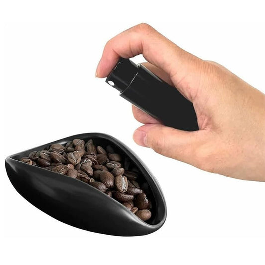 Coffee Bean Dosing Cup and Spray Bottle Kit - Ceramic Single Dosing Tray, Static Reducing Spray (Black) Kemu |Fashion Home Kitchen Beauty