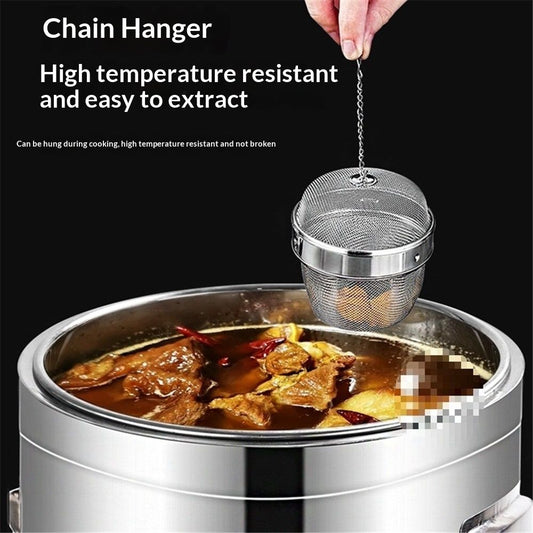 304 Stainless Steel Locking Spice Mesh Ball, Tea Strainer, Tea Infuser,small size Marinate ball filter seasoning box Kemu |Fashion Home Kitchen Beauty