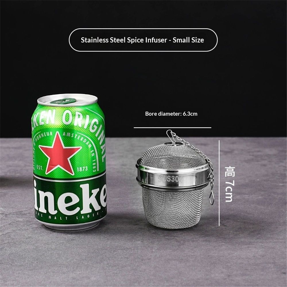 304 Stainless Steel Locking Spice Mesh Ball, Tea Strainer, Tea Infuser,small size Marinate ball filter seasoning box Kemu |Fashion Home Kitchen Beauty
