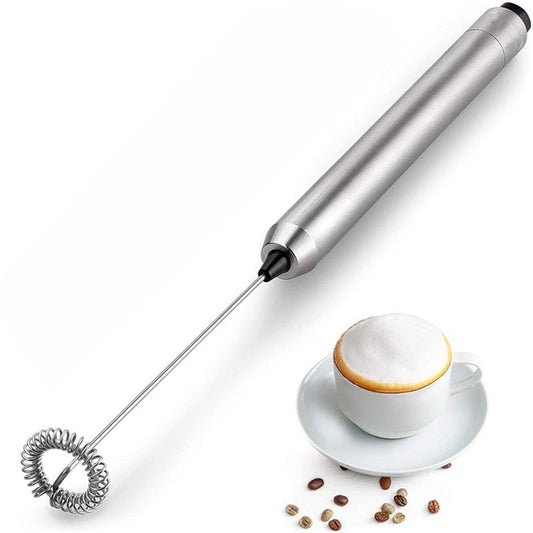 Milk Frother Handheld Electric Milk Foamer Portable Mini Mixer Machine Stainless Steel Touch Handheld Espresso Mixer Battery Operated Frother Coffee Stirrer Maker for Hot Chocolate Coffee Kemu |Fashion Home Kitchen Beauty