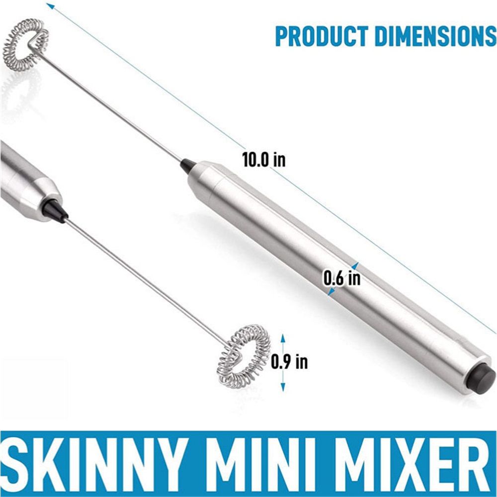 Milk Frother Handheld Electric Milk Foamer Portable Mini Mixer Machine Stainless Steel Touch Handheld Espresso Mixer Battery Operated Frother Coffee Stirrer Maker for Hot Chocolate Coffee Kemu |Fashion Home Kitchen Beauty
