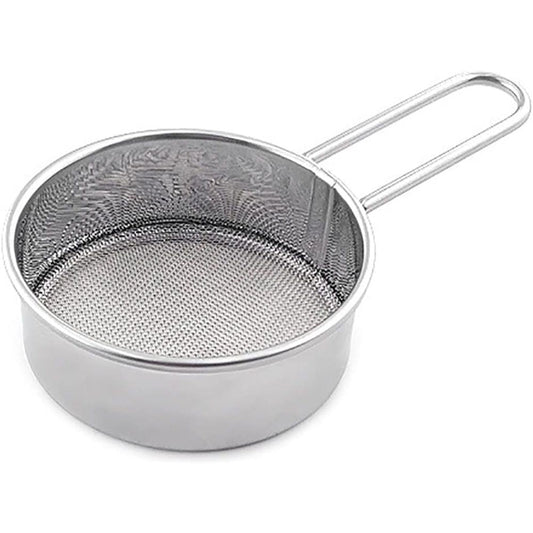 2pcs Small Strainer, Flour Colander Mini Small Flour Sifter for Baking Powder Sugar Coffee Pastas Tea, Stainless Steel Food Strainer Mini Sifter with Handle Kemu |Fashion Home Kitchen Beauty