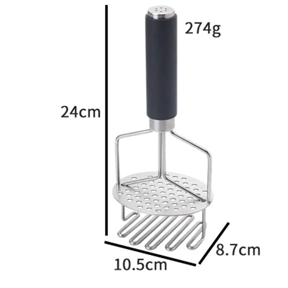 Stainless Steel Potato Masher, Double-Layer Design for Easy Mashing, Perfect for Potatoes, Avocado & Ground Beef, Durable Meat Smasher & Hamburger Tool(TPR handle) Kemu |Fashion Home Kitchen Beauty
