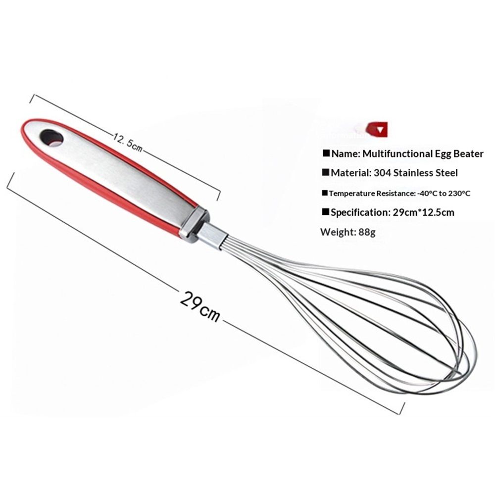 High quality handheld mixer with rubber anti slip handle and 304 stainless steel manual 12 inch egg beater baking tool Kemu |Fashion Home Kitchen Beauty