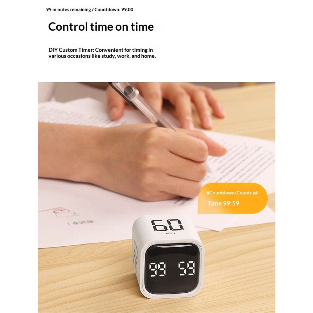 Productivity Timer Flip Gravity Sensor Cube Timer Countdown & Countup,Mute & Vibrate & Sound ,Perfect for ADHD,Work,Learning,Kitchen Cooking Kemu |Fashion Home Kitchen Beauty