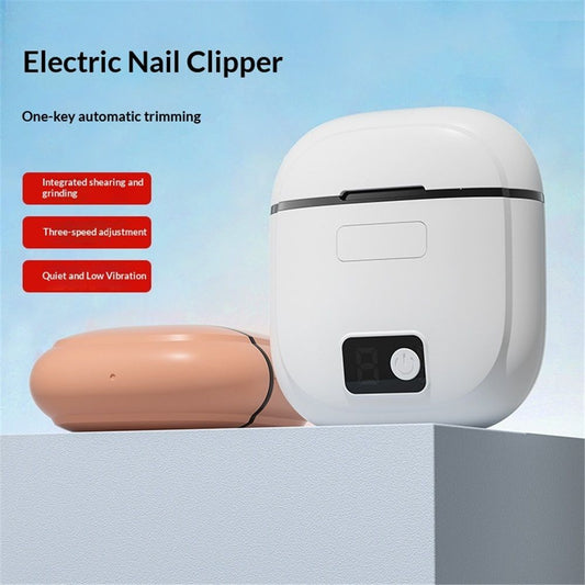 Electric Polishing Automatic Nail Clippers, New Automatic Electric Nail Clipper with Polishing, Upgrade USB Electric Nail Clippers Trimmer Nail Scraps Storage Trimmer (White) Kemu |Fashion Home Kitchen Beauty