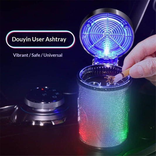 2 pack Car Ashtray Portable Smoke Cup Holder Home Cigarette Ash Tray with Colorful LED Light,Ideal for Truck Office Auto Kemu |Fashion Home Kitchen Beauty