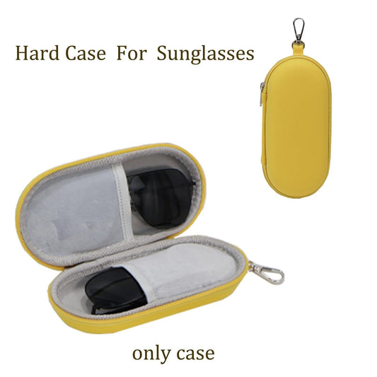 Double Eyeglasses Case, Dual Glasses Sunglasses Organizer with Zipper Closure, Eyewear Storage Box for Men Women Travel(yellow,not eyeglasses) Kemu |Fashion Home Kitchen Beauty