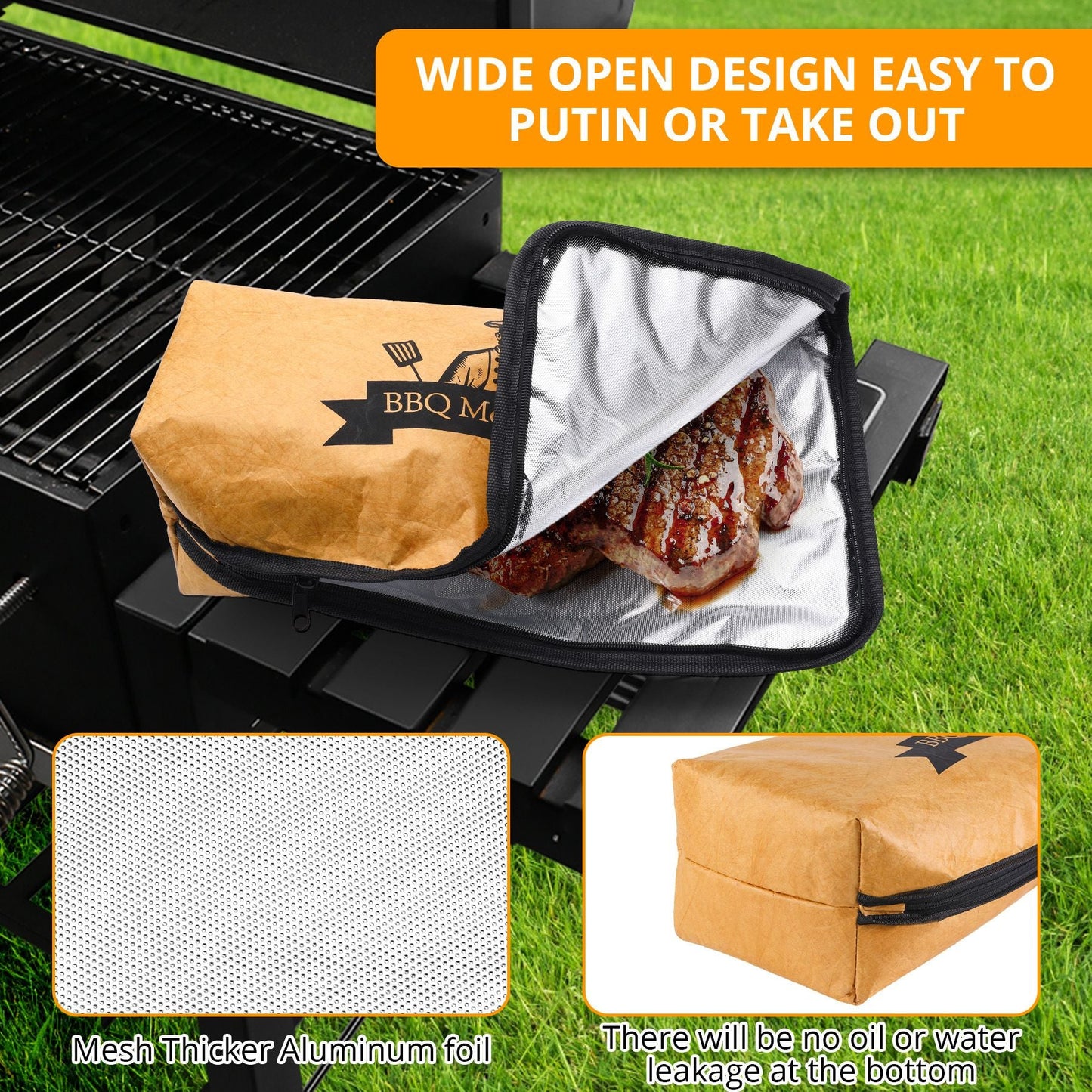 21in BBQ Blanket for Resting Meat - Smoking Meat Insulated Bag for Brisket/Beef/Pork Shoulder/Turkey - Valentines Day Gifts Birthday Anniversary Smoker Accessories Gift for Men Kemu |Fashion Home Kitchen Beauty