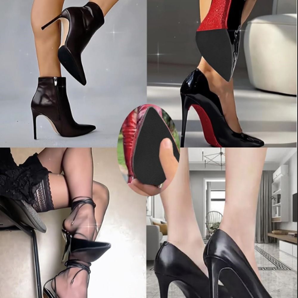 3 Pairs Black Shoe Sole Protector,Anti Slip Shoe Grips on Bottom of Shoes - Bottom Protector - Sole Guard - Non-Slip Shoe Pads for High Heels (6"x4") Kemu |Fashion Home Kitchen Beauty