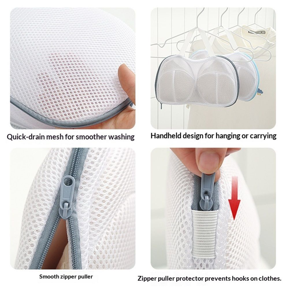 3Pcs Bra Wash Bags for Laundry Lingerie Brassiere Bag bra washing protector holder for Washing Machine (gray, A to C Cups) Kemu |Fashion Home Kitchen Beauty