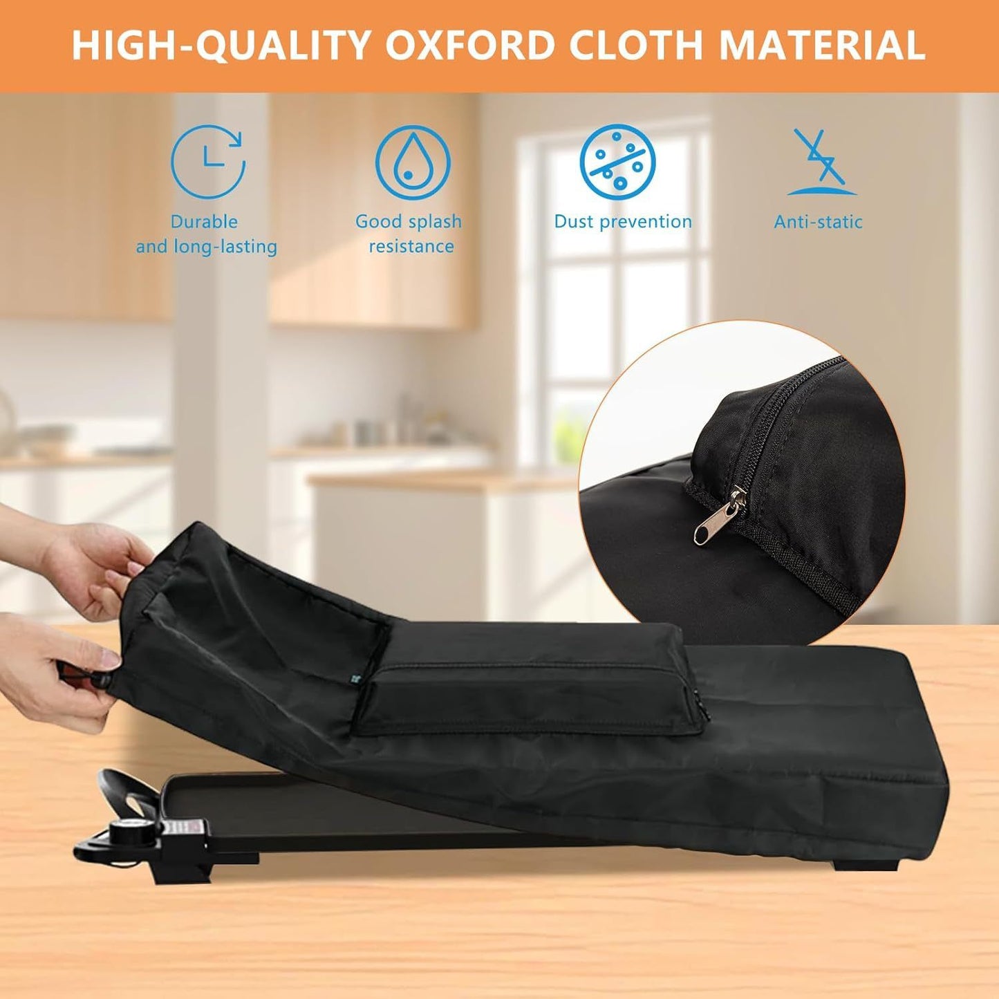 Electric Griddles Dustproof Cover with Electric Griddle, Protective Cover for Most Griddle, Antistatic Protector Covers, Durable and Long-Lasting (Cover Only) Kemu |Fashion Home Kitchen Beauty